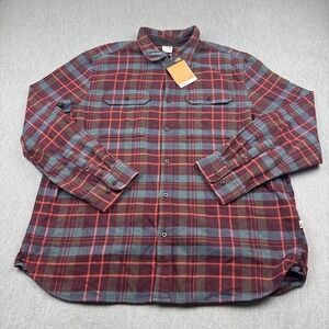 The North Face Shirt Mens 2XL‎ XXL Red Plaid Arroyo Flannel Organic Cotton NWT